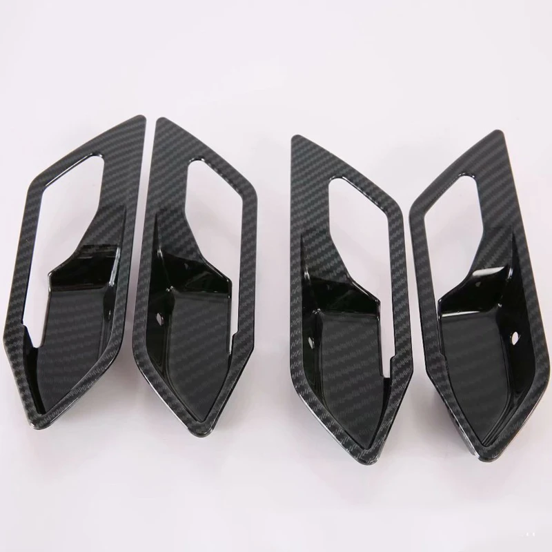 

Car Carbon Fiber Inner Door Handle Cover Catch Bowl Trim with Car Center Console Gear Shift Decorative Frame Cover