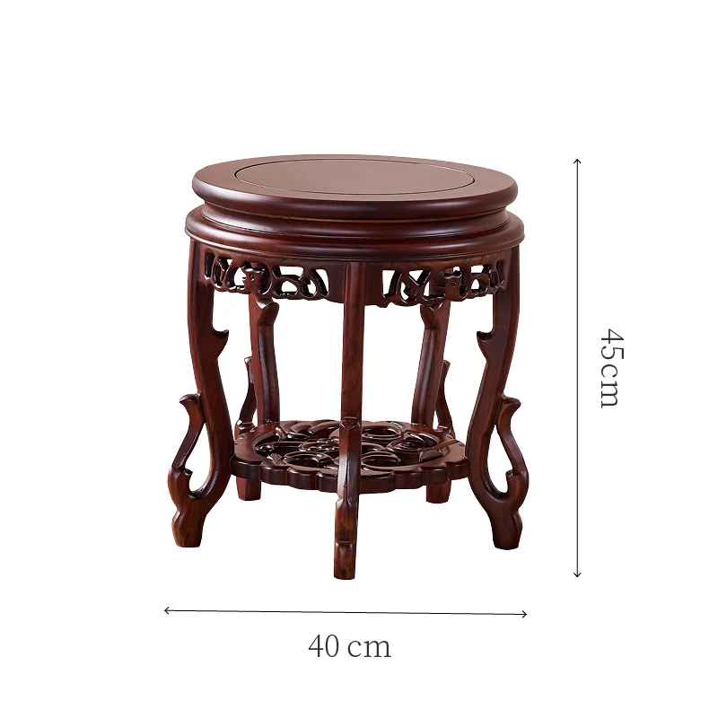 

Chinese Solid Wood round Stool Ming-Qing Period Dining Stool Elm