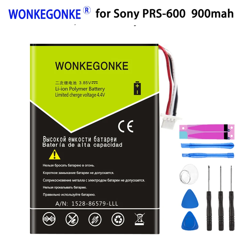 WONKEGONKE 900 мАч для Sony PRS 600 600/BC 600/RC аккумулятор большой емкости|Аккумуляторы