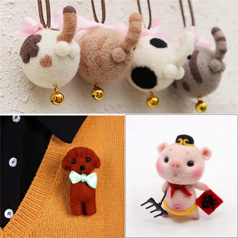 Nonvor 40 Цвета Шерсть ровинг иглы для валяния набор начинающих комплект волокна