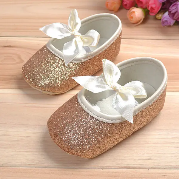 US STOCK Glitter baby shoes sneaker anti-slip soft sole toddler size 0-18M ym | Мать и ребенок