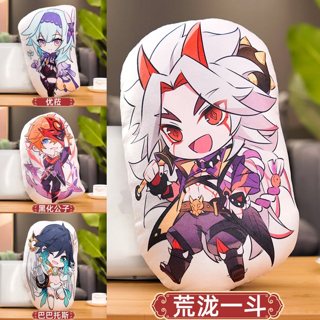 

40cm Genshin Impact Eula THOMA Arataki Itto Barbatos Venti Plush Cosplay Figure Doll Toy Dakimakura Christmas Gift Pendant