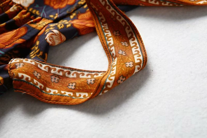 Винтажные шикарные хиппи женские богемные мини-юбки на завязках с цветочным принтом женская одежда из вискозы хлопковые пляжные юбки в стиле бохо