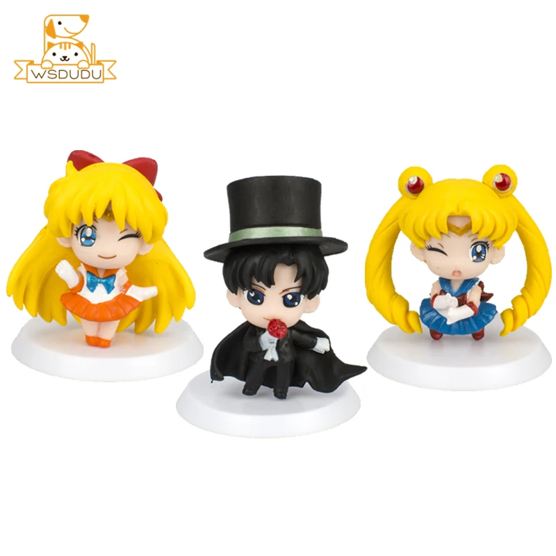Сейлор Мун для милых девочек Тиба Мамору Действие игрушки Фигурки обувь косплея