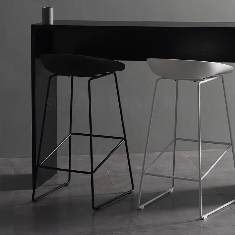 Скандинавский Дания минималистичный дизайн барный стул железные ножки