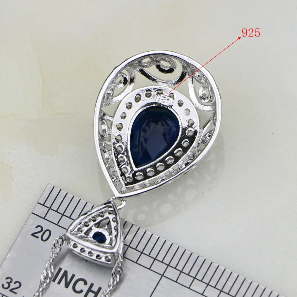 Женский браслет/ожерелье/Подвеска/серьги/кольцо в форме Будды с синим фианитом