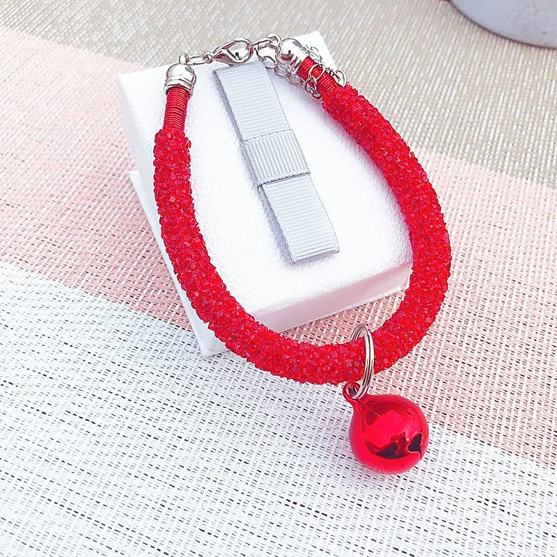 Ошейник для кошек и собак Ювелирное Украшение яркий ошейник с колокольчиком