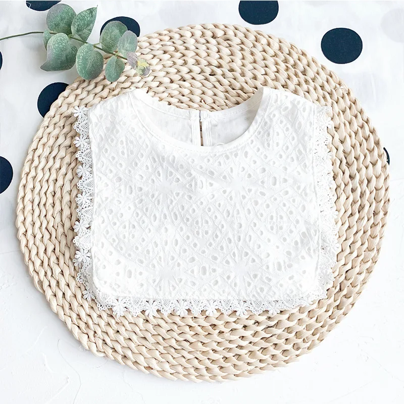 

INS Korean Cotton Gauze Bib For Baby Girls Fashion Sweet Blouse Overall On Front Shirt Water Absorbing Drooling Cloths Accessory