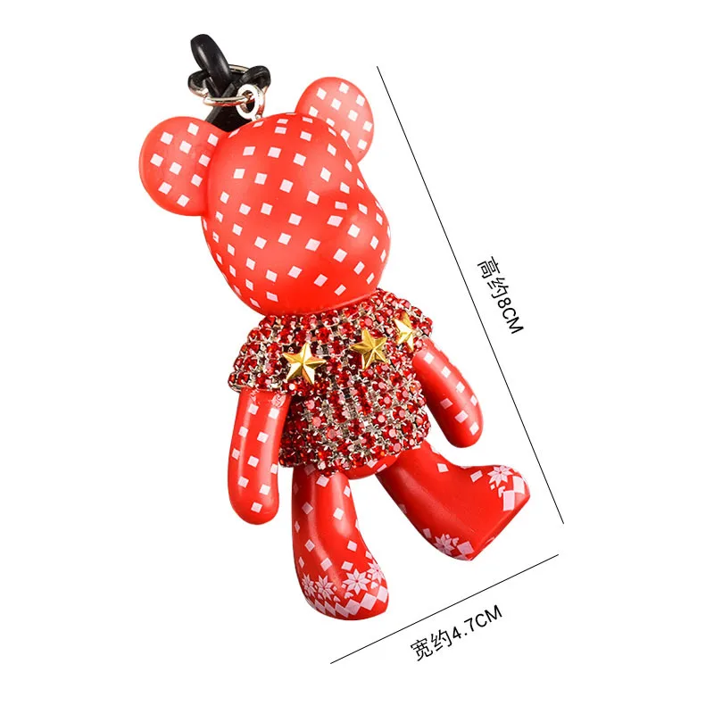 Ручная работа сделай сам ремесло Стразы мультфильм Bomgom Bear брелок кожаный шнур