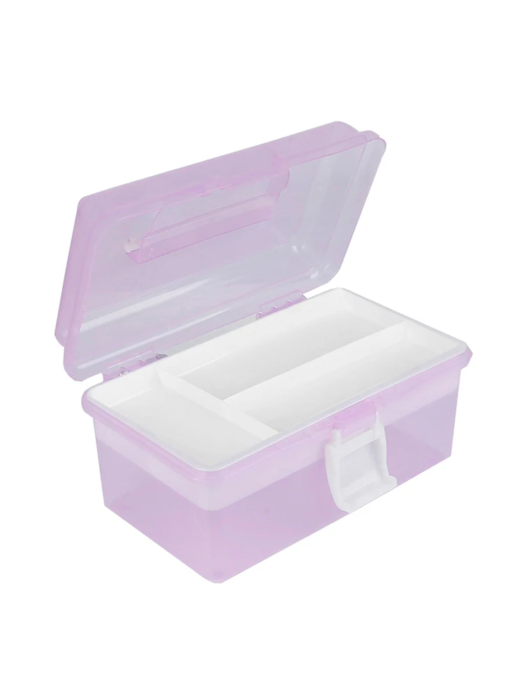 

Makeup Rack 3-Layer Plastic Storage Box For Nail Art Pen Container Case Manicure Tool Supplies