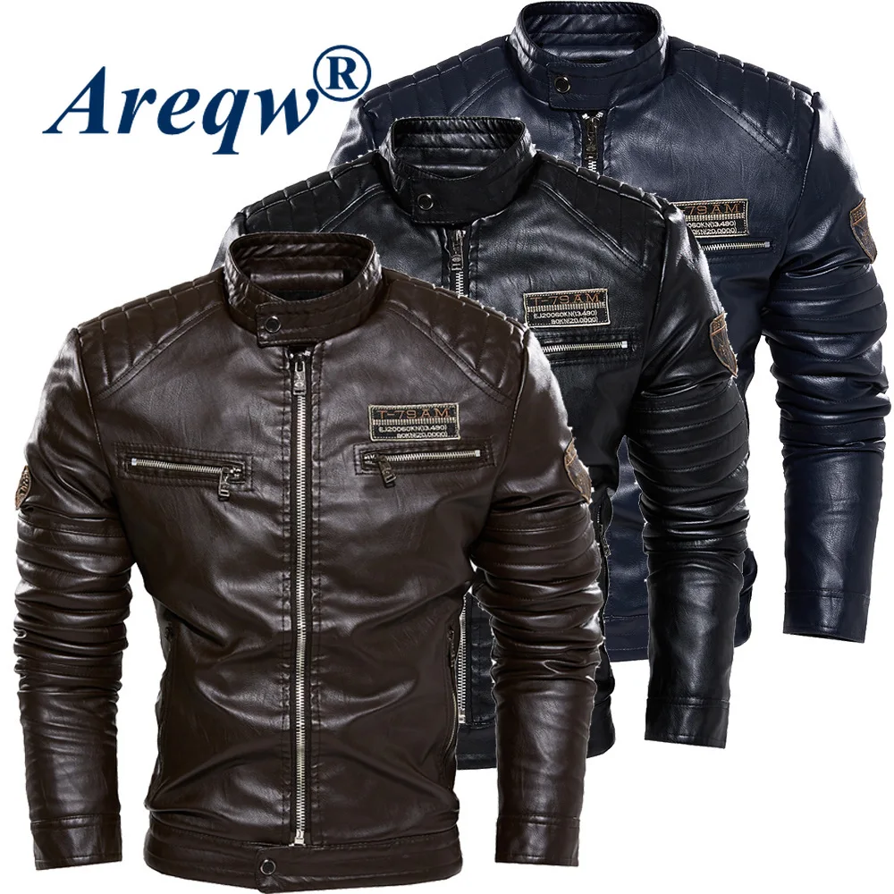

Men's Jacket 2021 New Pu Coat Motorcycle Clothing Fashion Plus Velvet Youth Leather Men