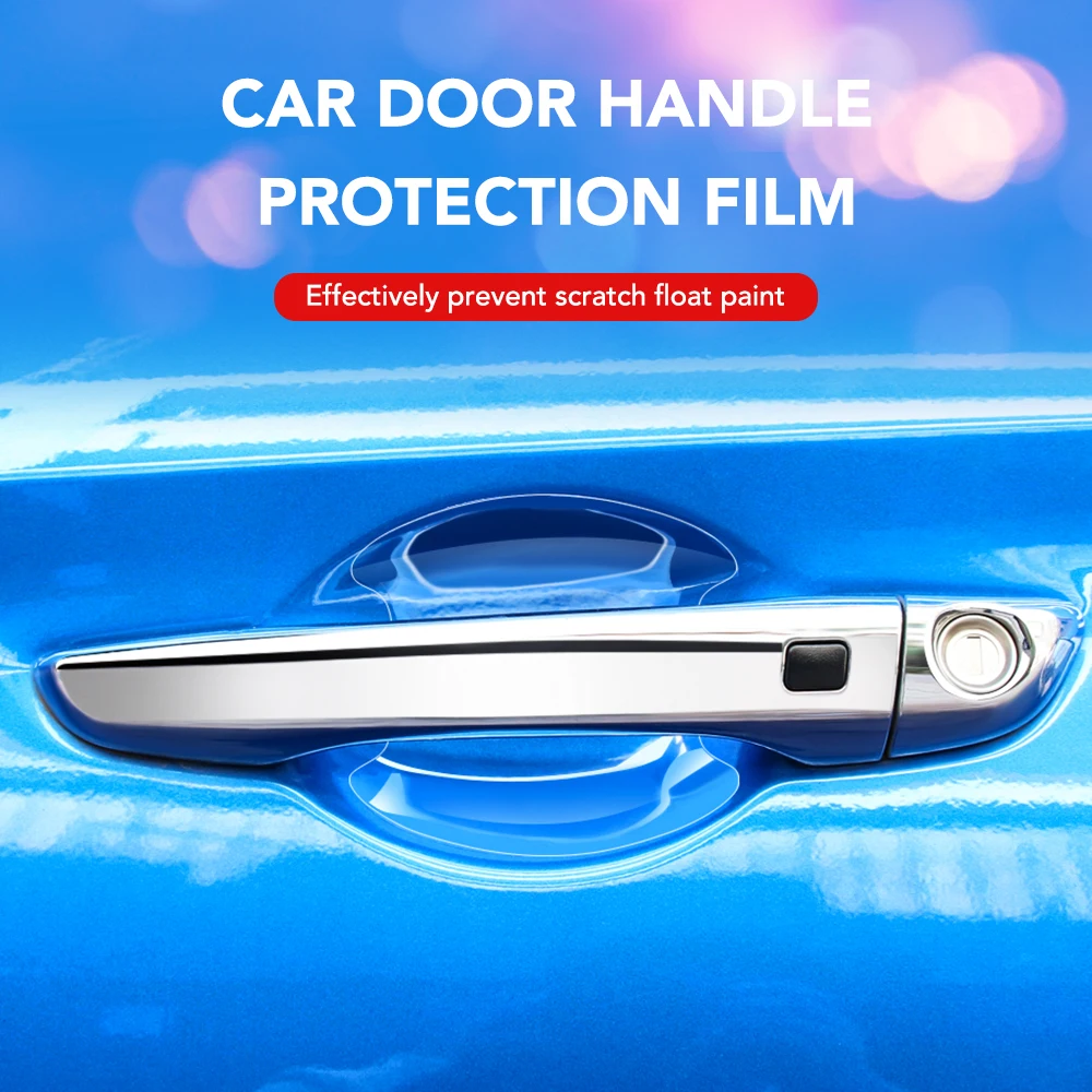 5 шт. наклейки на дверные ручки автомобиля защитная пленка для Skoda Octavia A5 A7 Fabia Superb