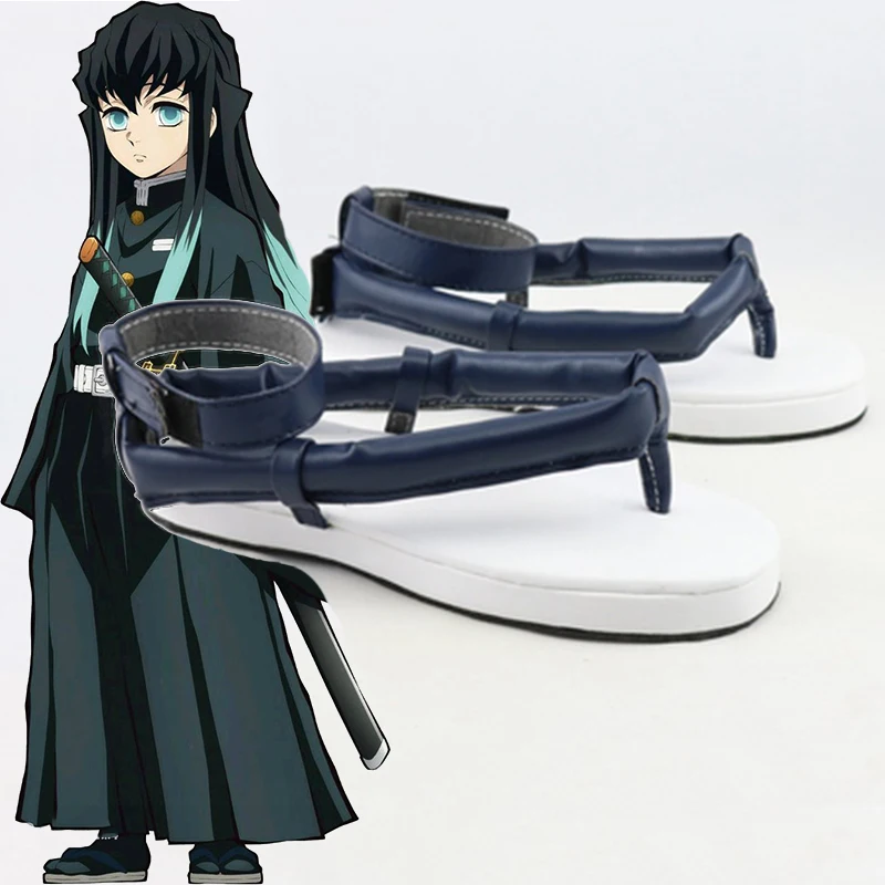 

Anime Comic Demon Slayer Kimetsu no Yaiba Cosplay Shoes Tokitou Muichirou Cosplay Shoes Men Samurai Shoes Daily Leisure Shoes