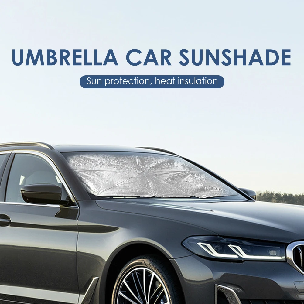 

Car Front Window Sun Shade Parasol Front Windshield Sunshade with Window Breaker Classic Texture Car Vehicle Accessaries
