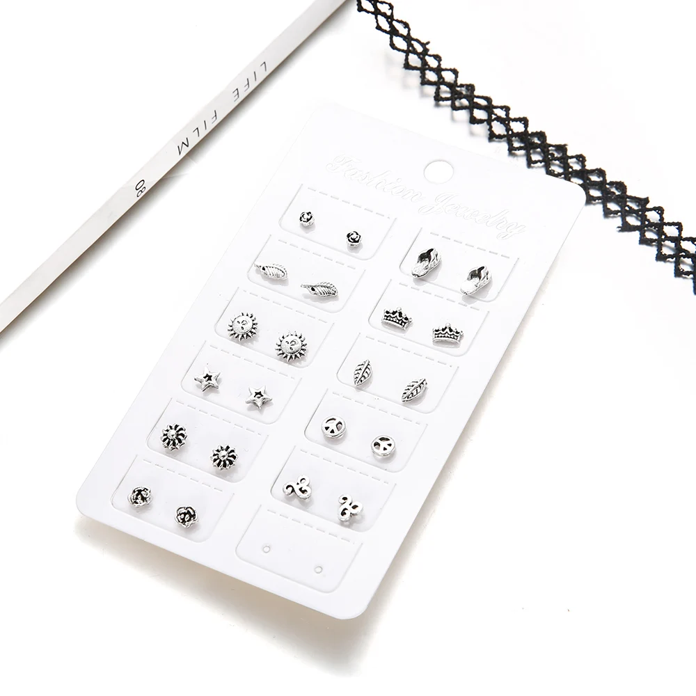 Женский комплект украшений с короной листьями цветами и