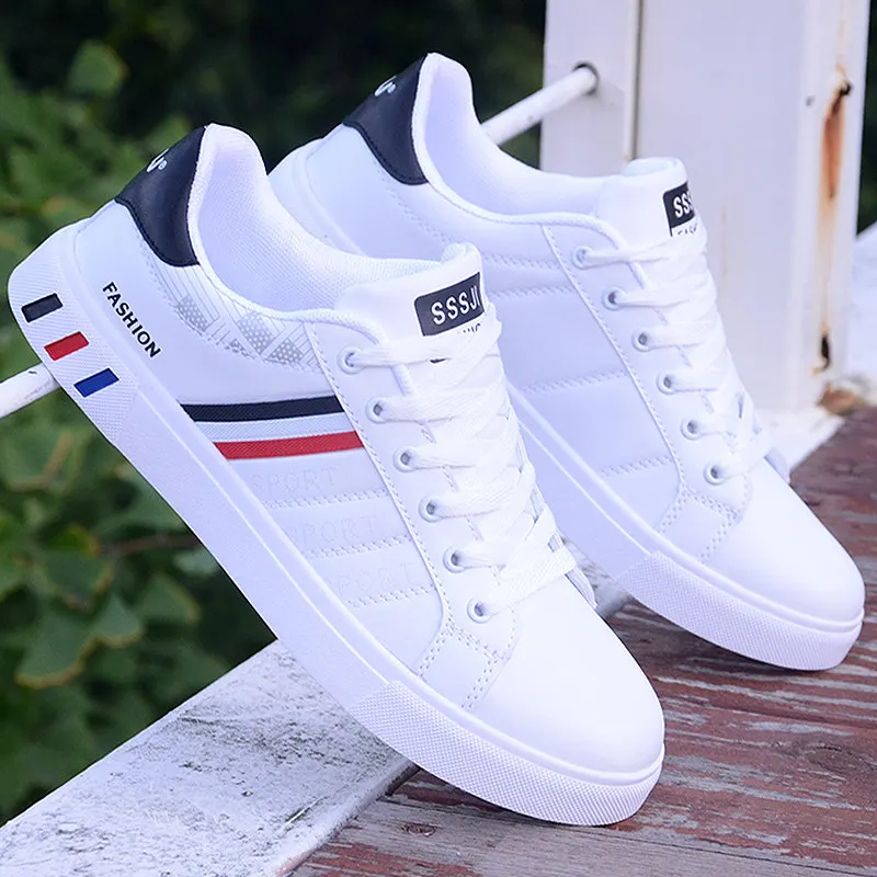 

New Arrival 2020 Men Vulcanize Shoes Fashion Male Sneakers High Quality Vulcanized Shoes White Sneakers Men Soft Flat Men Shoes