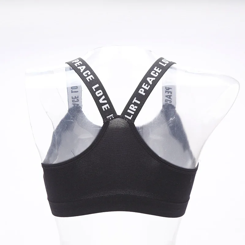 Sexy White And Black Wrap Chest Bra Running Yoga Shockproof Comfortable Sweat Absorbing Short Sports Underwear