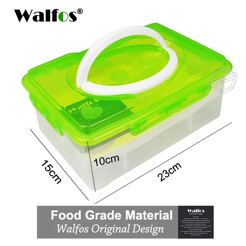 

Walfos Egg Rack Holder 24 Grid Egg Box Food Container Organizer Convenient Storage Boxes Double Layer Durable Crisper