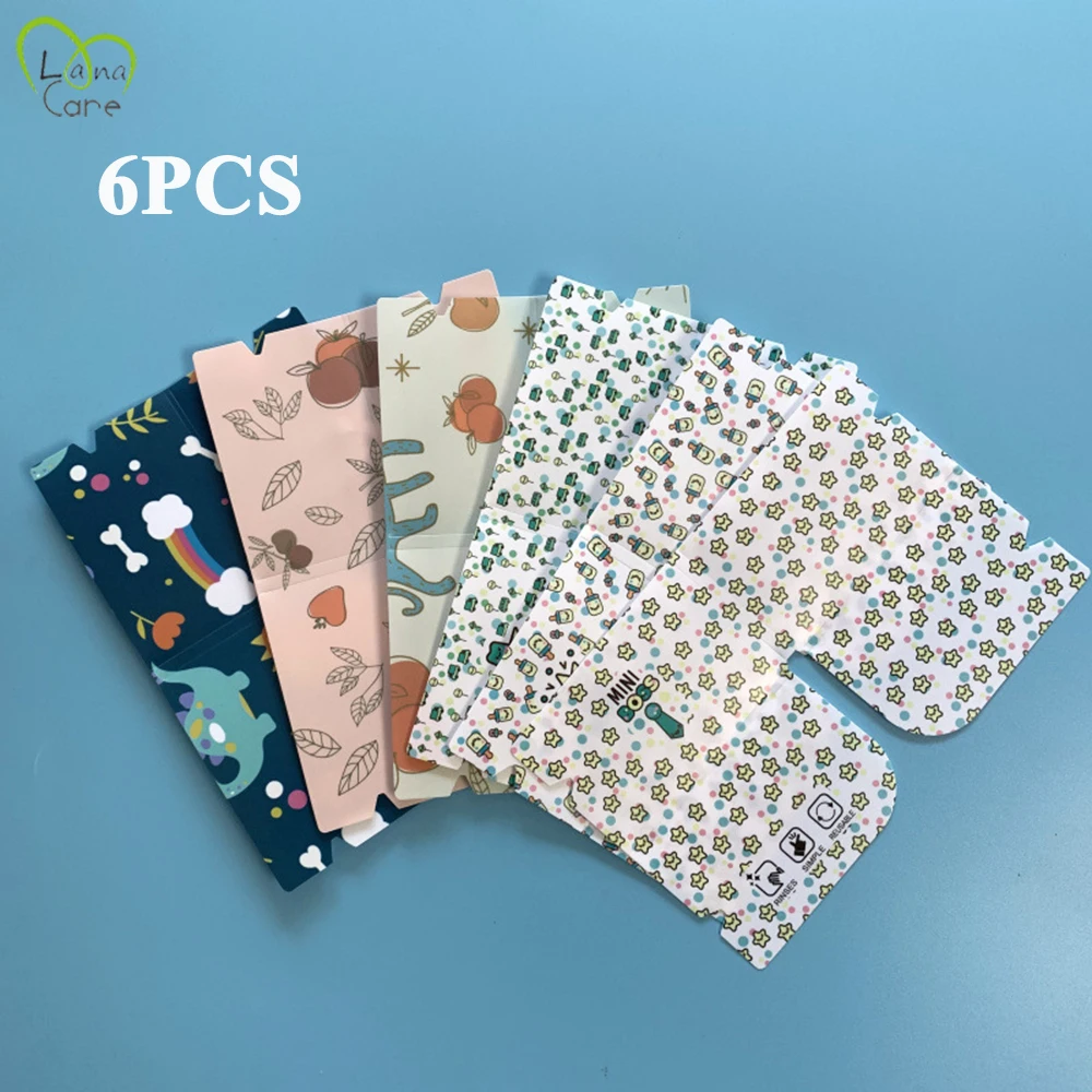 

6PCS Portable Mouth Mask Storage Bag Clip Disposable Face Mask Storage Clip Container Mask Case Dust-proof Storage Organizer