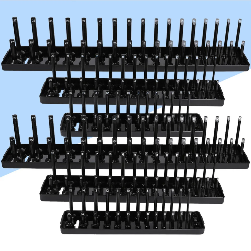 

2 Sets Socket Organizer Socket Tray Rack High Pole Long Sleeve Multifunctional Sleeve Bracket - Metric System (Red)