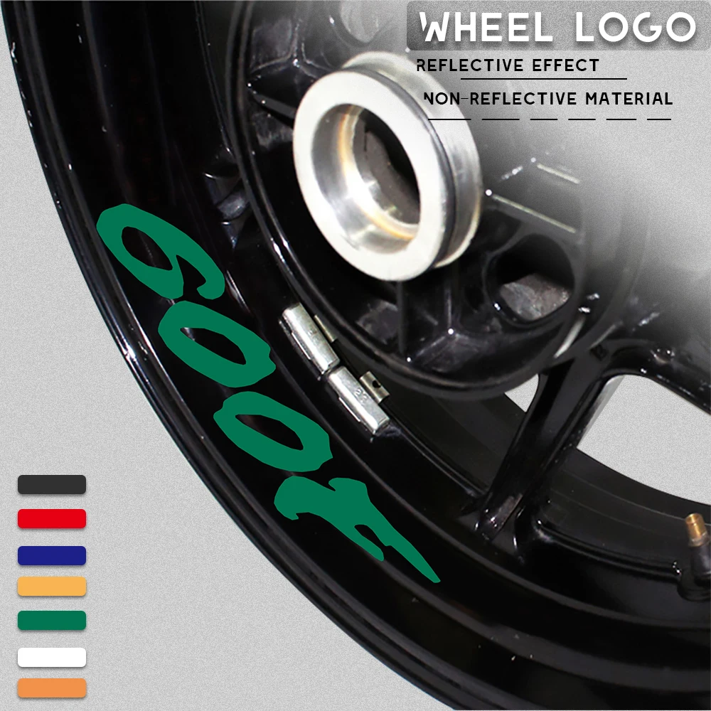 

New motorcycle wheel sticker waterproof reflective wheel decals rim decoration logo for Honda 600F
