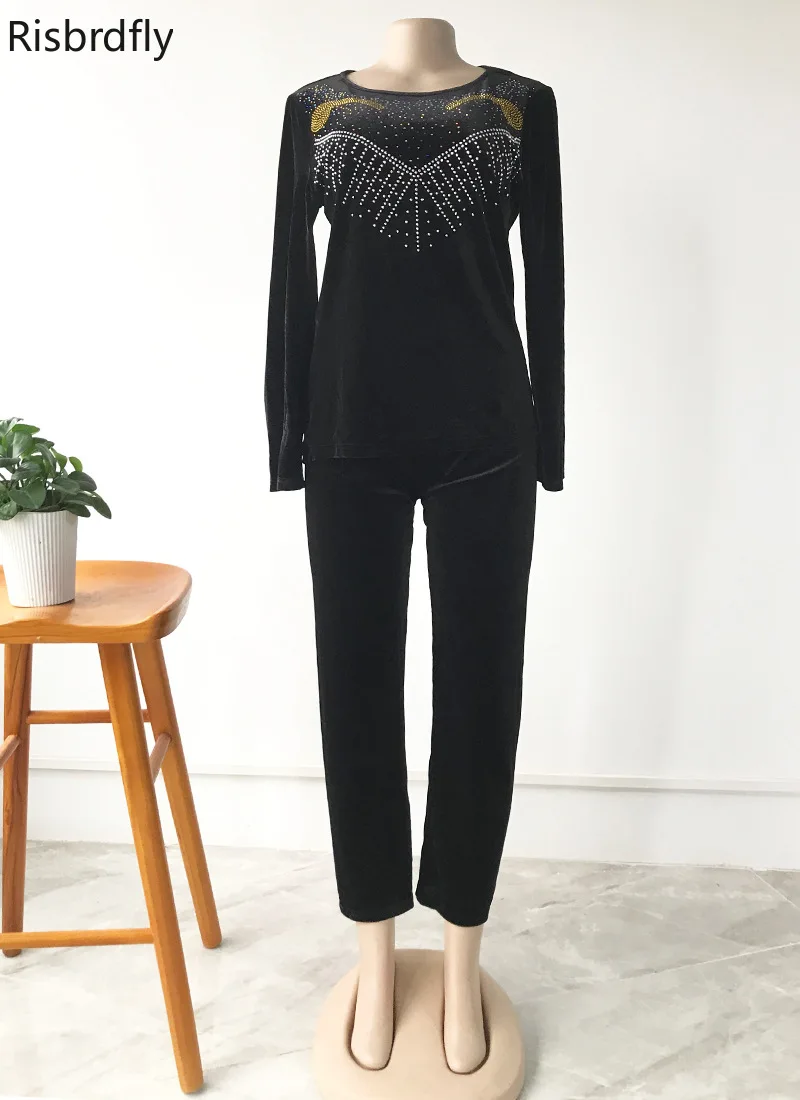 

2021 New Fashion African Clothing Two Piece Set Women Africaine Tops and Pants Sets African Clothes American Clothing