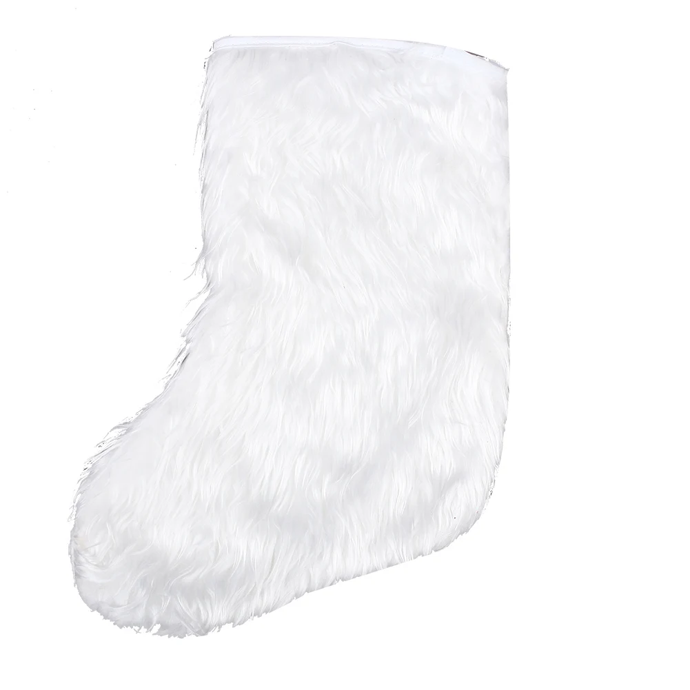 Fireplace Christmas Tree Wall Hanging Stocking Candy Bag Xmas Stock White Plush Ornaments Home Decor Wedding Market | Дом и сад