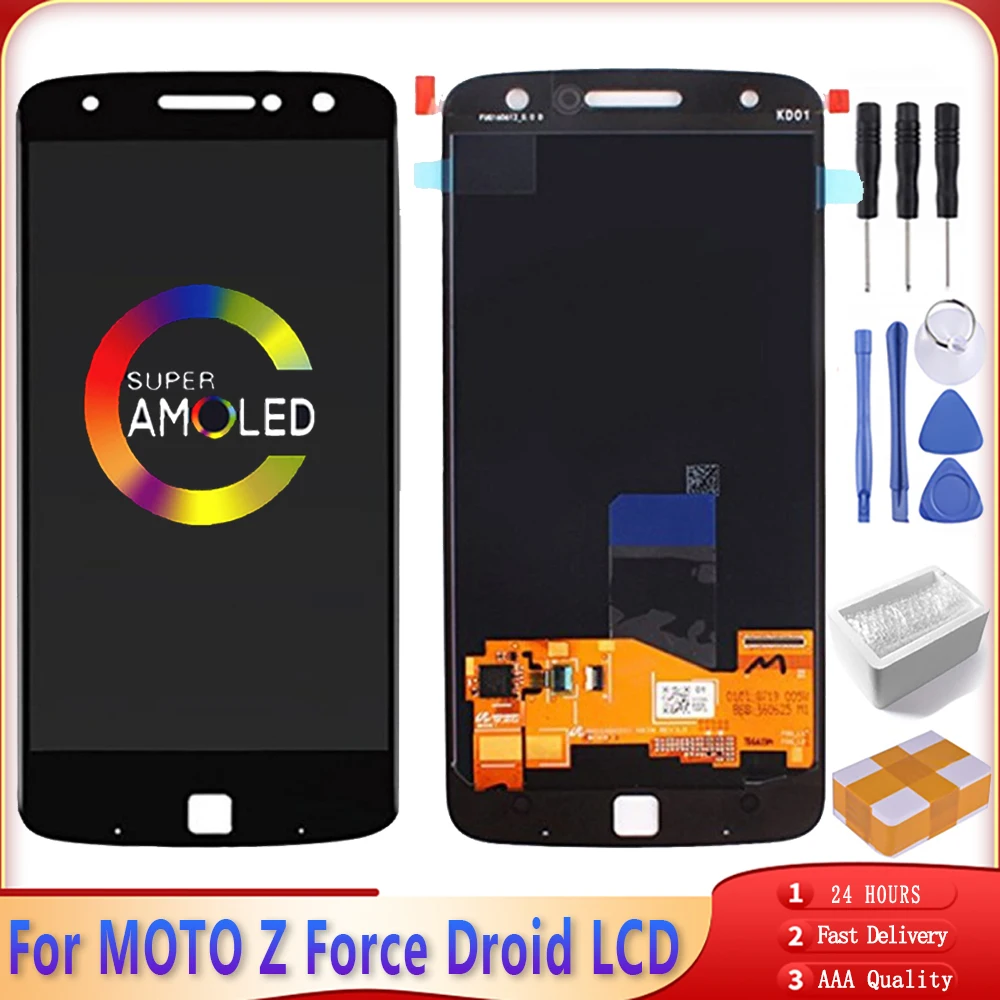 5 &quotоригинал для Motorola MOTO Z Droid ЖК дисплей с сенсорным экраном активно матричные