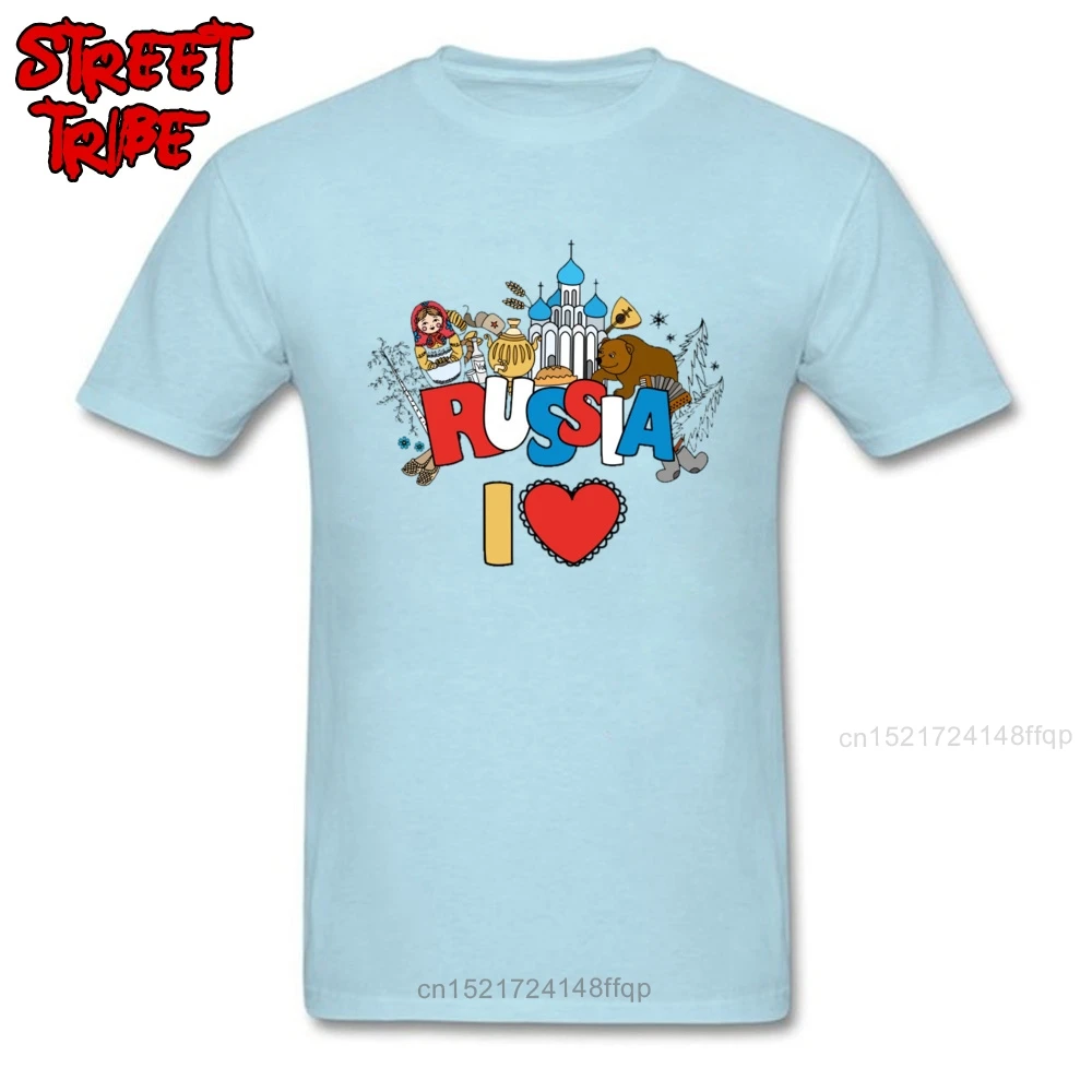 Мужская футболка с надписью Россия синие футболки Love Russia хлопковая