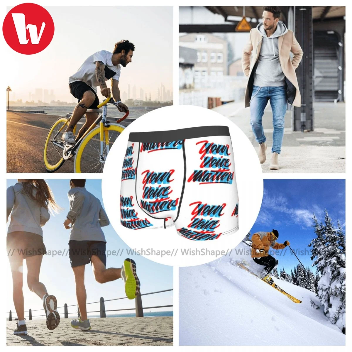 

Racism Underwear Funny Hot Print Trunk Polyester Pouch Youth Boxer Brief