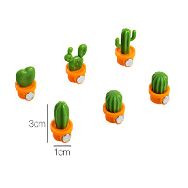 6 шт./компл. магниты на холодильник милое растение суккулент магнит кнопка кактус