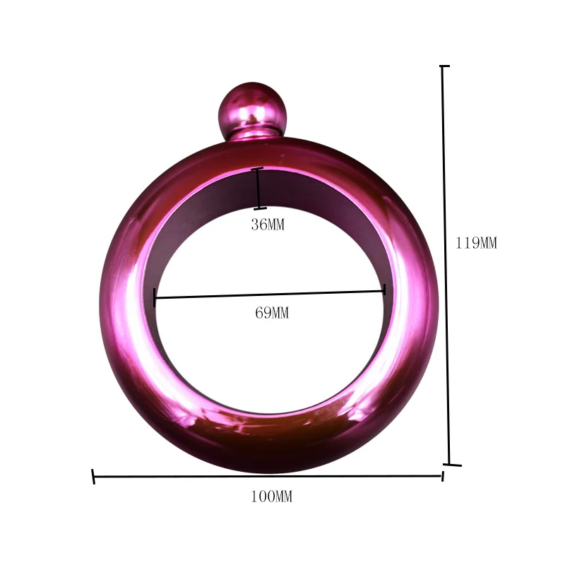 Цветной Флагон воронка кувшин на запястье 3 5 унции фляжка для виски спиртовой