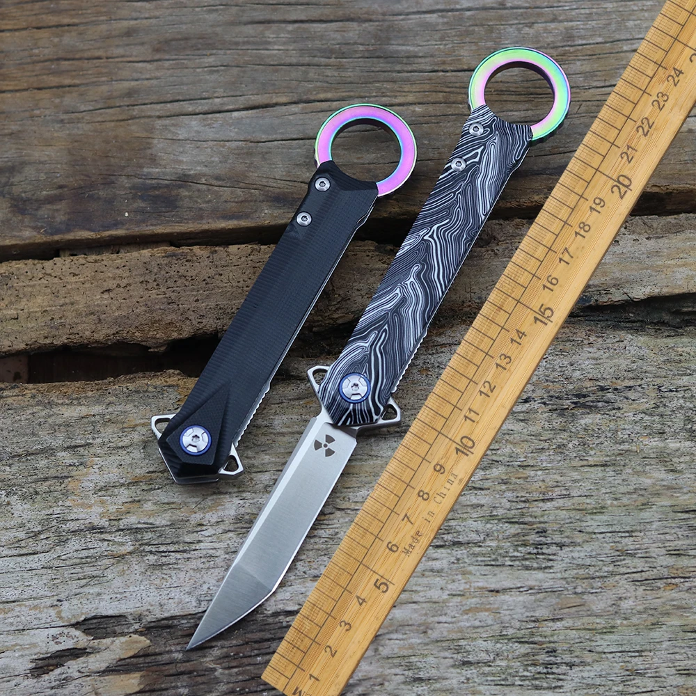 Новый складной нож JK3312 D2 Клинок с узором зебры рукоятка G10 походный кухонный для