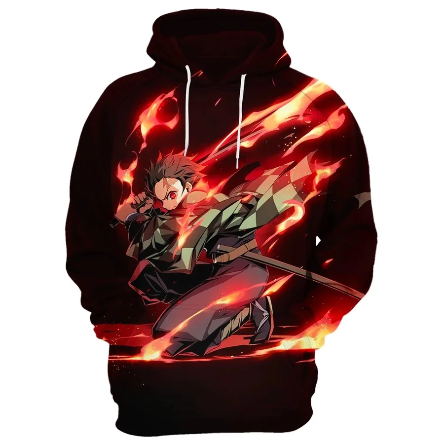 Аниме толстовки Толстовка демон убийца Kimetsu no Yaiba Kamado Tanjirou косплей костюм для мужчин и женщин куртка с капюшоном Топ