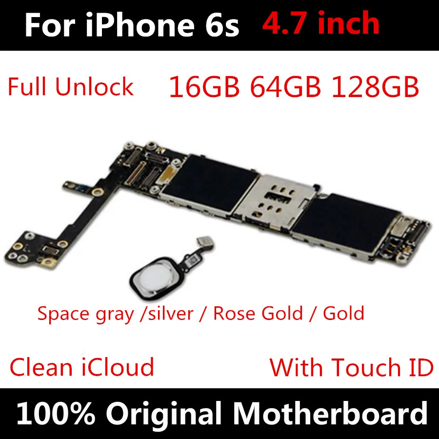 Для iPhone 6S материнская плата с/без Touch ID логическая оригинальная разблокированная