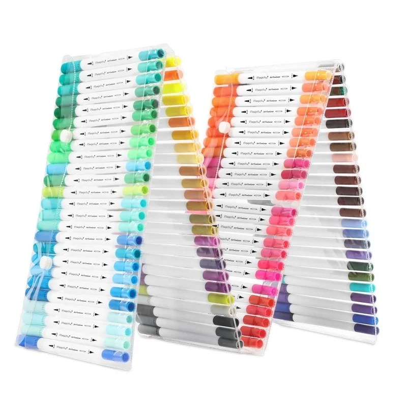 100 цветов набор маркерных ручек с двумя кончиками художественные маркеры мелкий