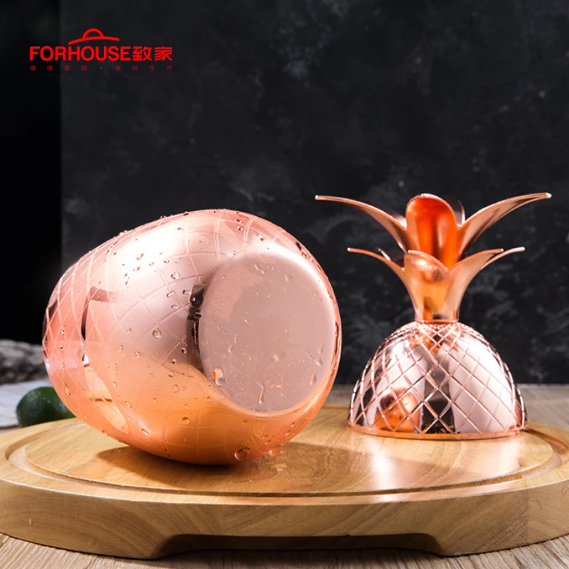 400 мл пивная чашка из нержавеющей стали кружки для улицы ананас Западный чай