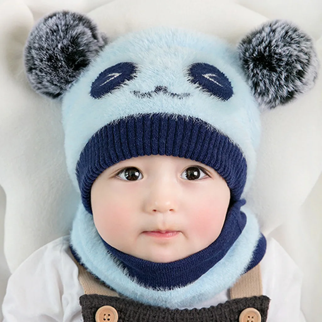 Детский мультяшный медведь с ушками для мальчиков и девочек Милый вязаный Мягкий