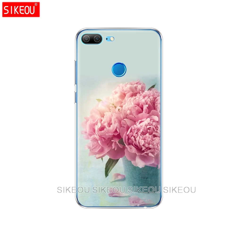 SIKEOU Flower Pink Peonies Silicone Cover phone Case for Huawei Honor 10 V10 3c 4C 5c 5x 4A 6A 6C pro 6X 7X 6 7 8 9 LITE | Мобильные