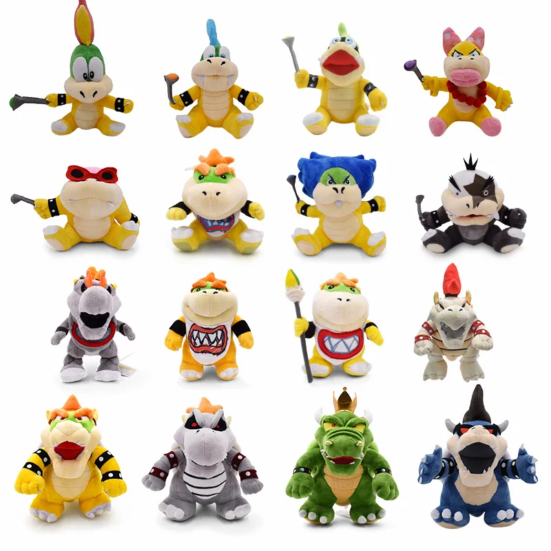 

Japanese Anime Super Bros Bowser Koopa Koopalings JR Waluigi Wario Lemmy Morton Roy Wendy Iggy Ludwig Larry Plush Toys