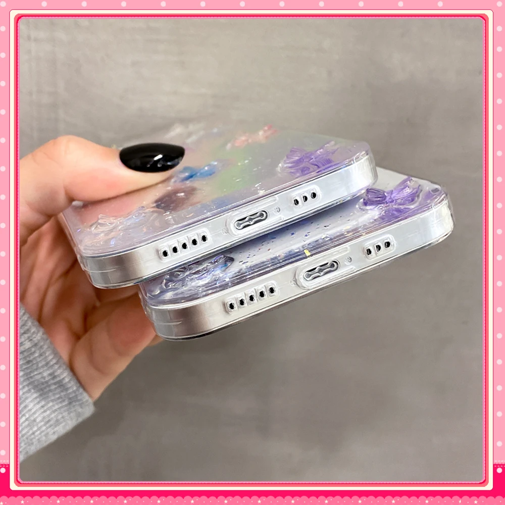 

Luxury 3D Crystal Butterfly Case For iPhone 12 Mini 11 Pro Max X XR XS Max 7 8 Plus TPU Soft Silicone Transparent Back Cover