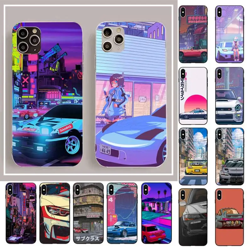 

MaiYaCa Japan JDM Car AE86 Vaporwave Phone Case for iphone 13 11 12 pro XS MAX 8 7 6 6S Plus X 5S SE 2020 XR case