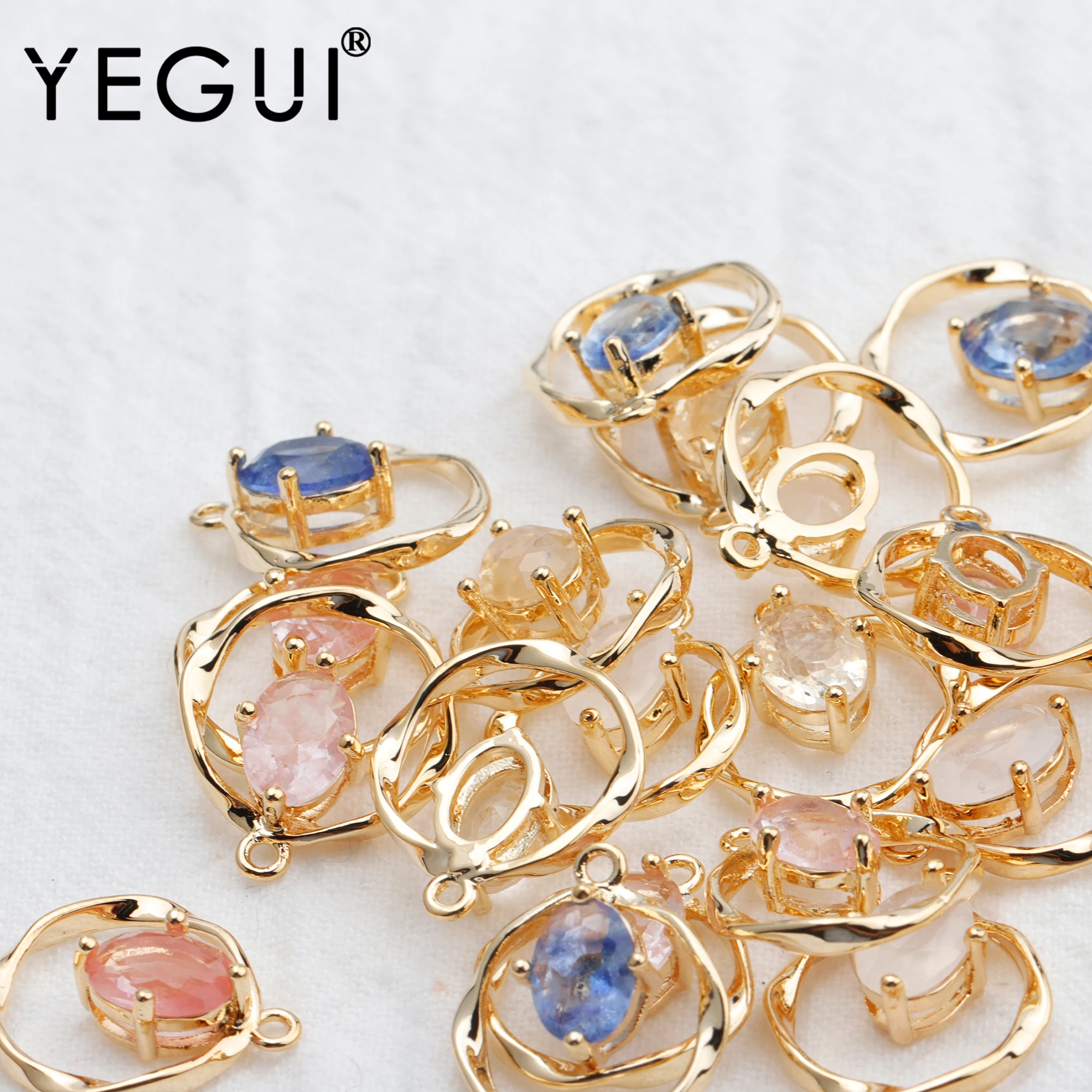 

YEGUI M786,jewelry accessories,18k gold plated,0.3 microns,diy zircon pendants,hand made,diy earrings,jewelry making,10pcs/lot