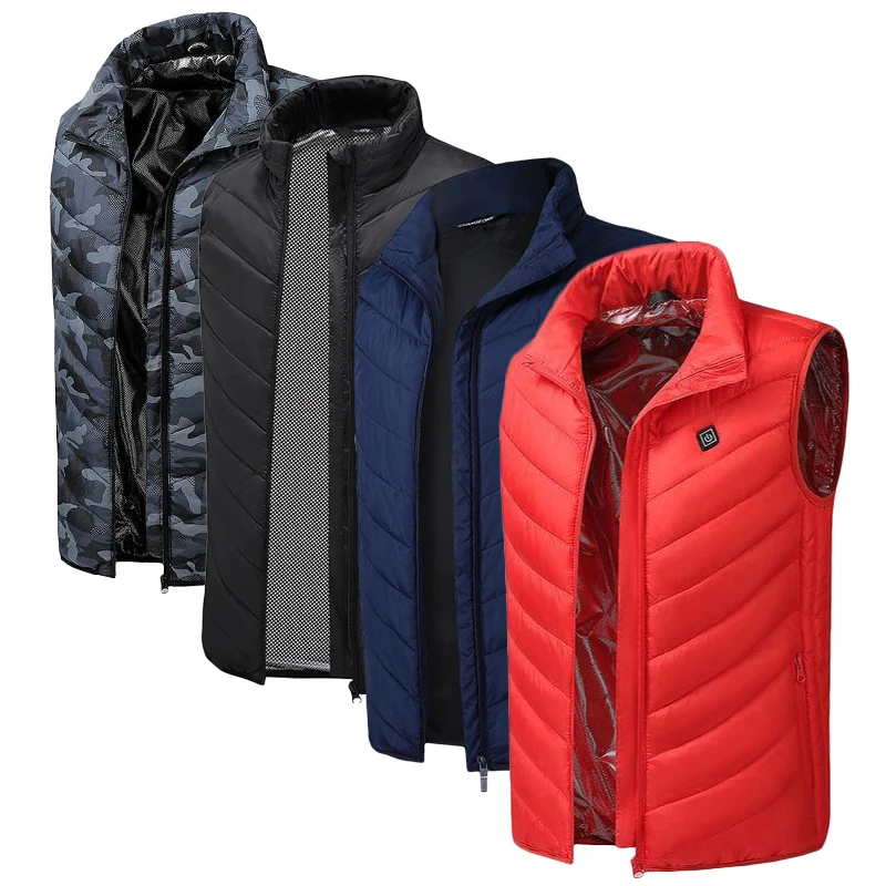 

USB Charging Heated Vest Electric Heating Warm Control Temperature Camping Hiking Warm Hunting Outdoor