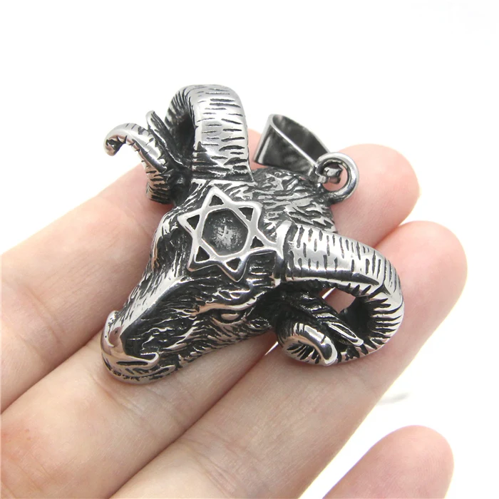 Новейшая Мужская подвеска с головой овцы модная популярная Подвеска из