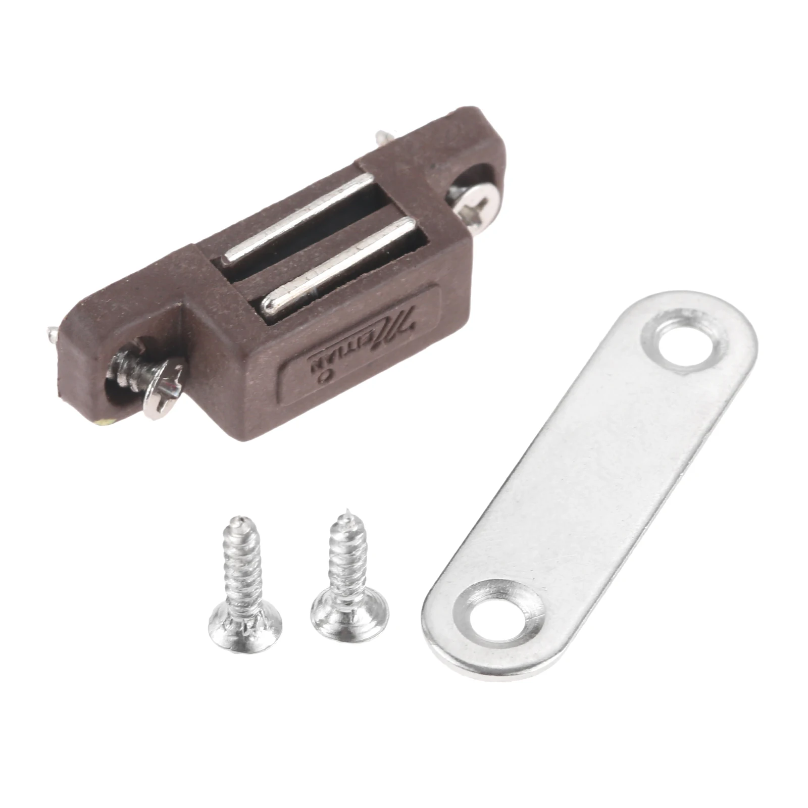 

5Pcs 27*10mm Small Magnetic Door Catches Kitchen Cupboard Wardrobe Cabinet Latch Catch with Screw White/Brown Cabinet Hardware