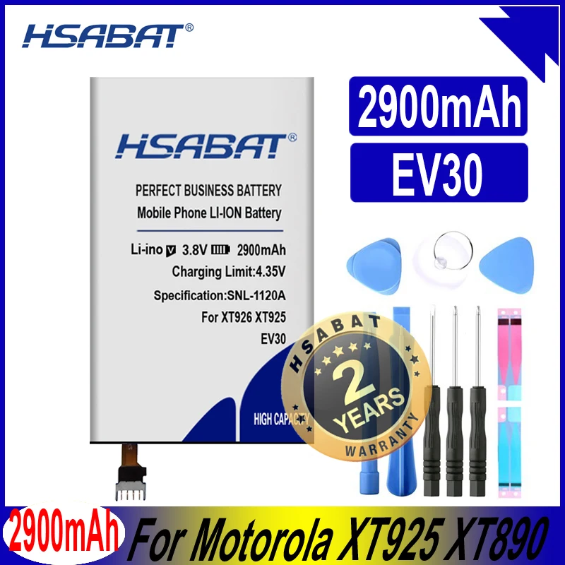 Аккумулятор HSABAT 2900mAh EV30 для Motorola Verizon Droid RAZR HD XT926 XT925 XT890 SNN5915A|battery for|battery 2600mahbatteries