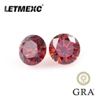 Letmexc рыхлый гранат, Муассанит VVS1, отличная Алмазная огранка для изготовления колец, с отчетом GRA