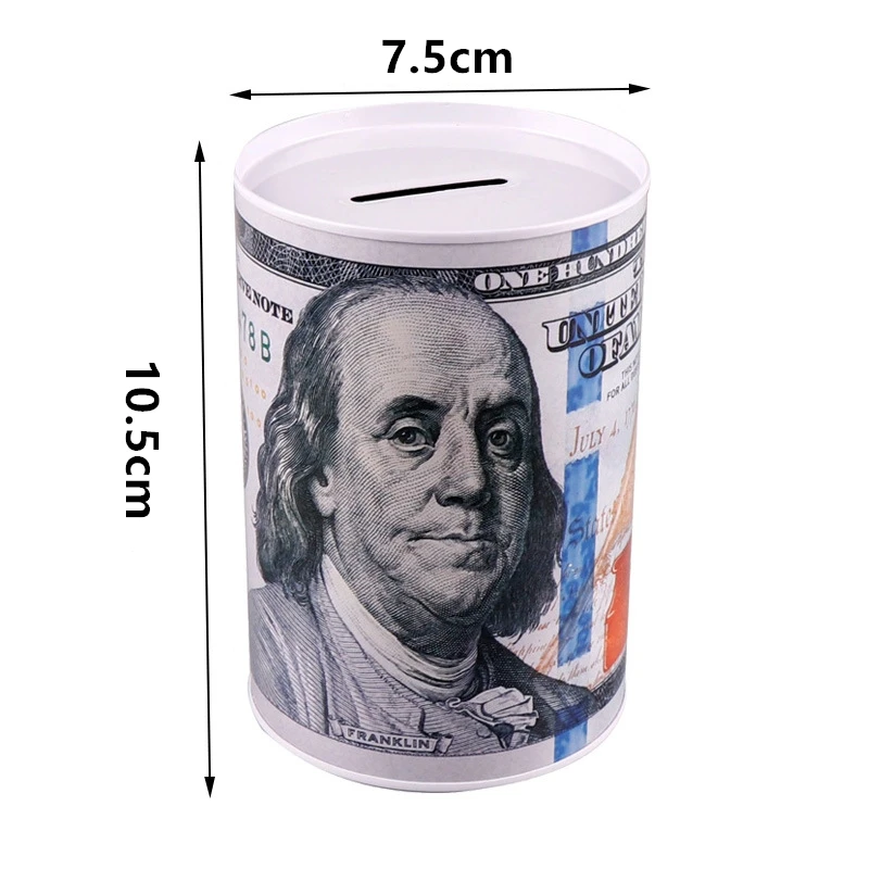 Металлическая жестяная Копилка-цилиндр 1 шт. | Дом и сад