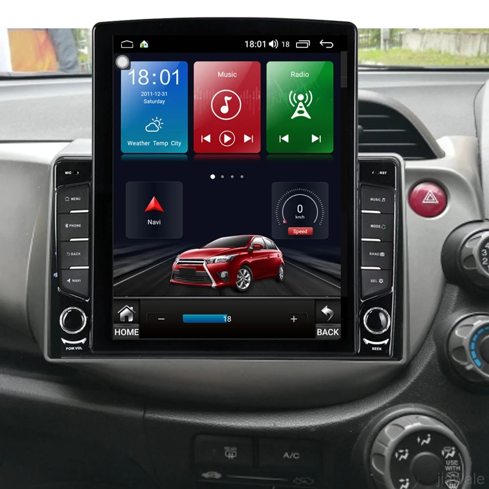 

9.7" octa core tesla style vertical screen Android 10 Car GPS Stereo Multimedia for Honda fit Jazz 2009-2013